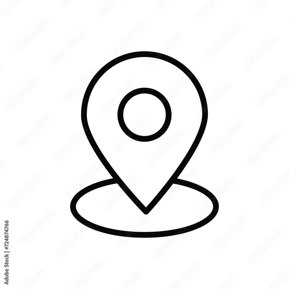 location icon with white background vector stock illustration location icon with white background vector stock illustration