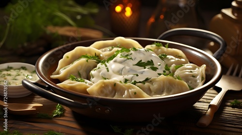 ukrainian national food - dumplings photo