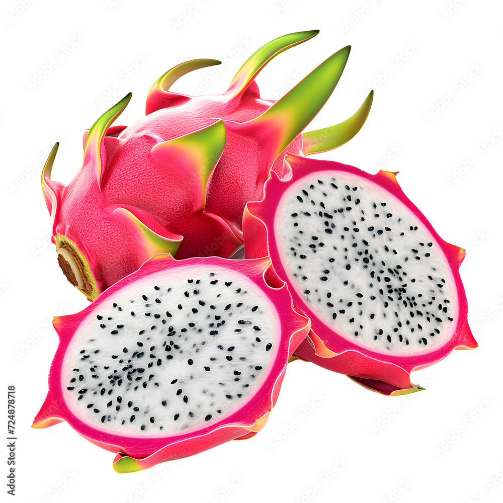 Dragon Fruit isolated on transparent background Dragon Fruit isolated on transparent background