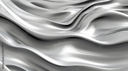 aluminum waves background with light reflections , generated by AI. High quality photo