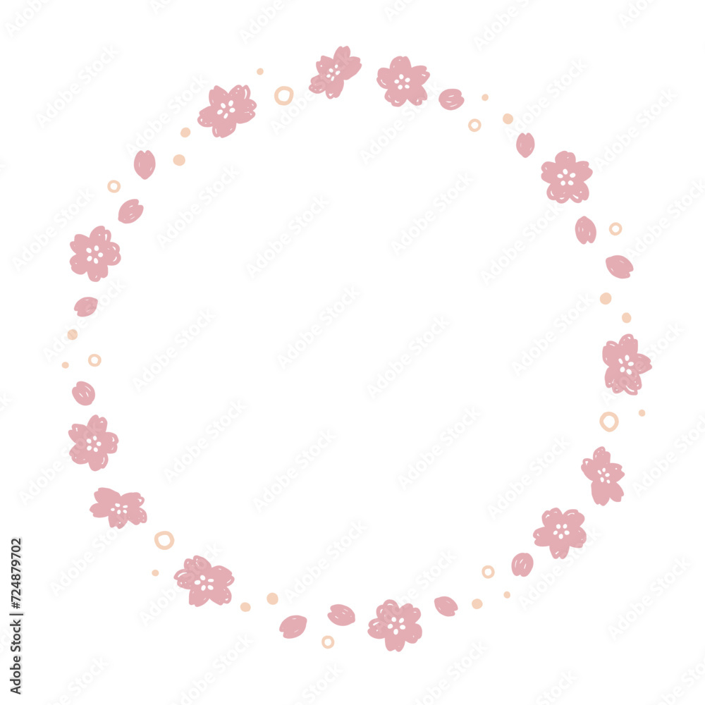 桜の丸フレーム