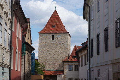 A street in Prague. Old architecture