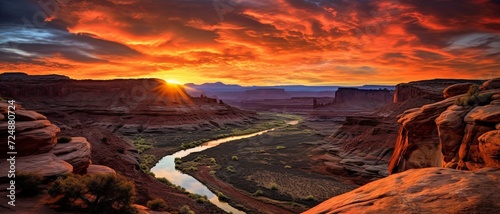 sunrise in Moab Utah , generated by AI