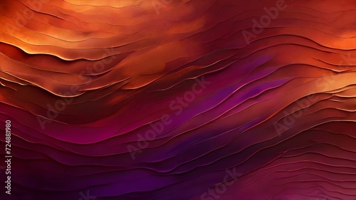 Flowing purple and orange color background abstract