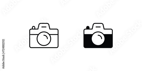 photographic icon with white background vector stock illustration