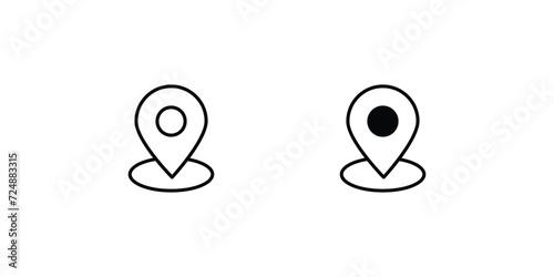  location icon with white background vector stock illustration