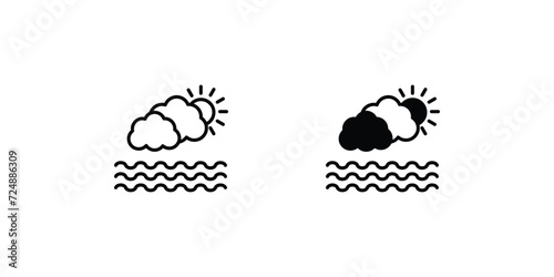 sunrise icon with white background vector stock illustration