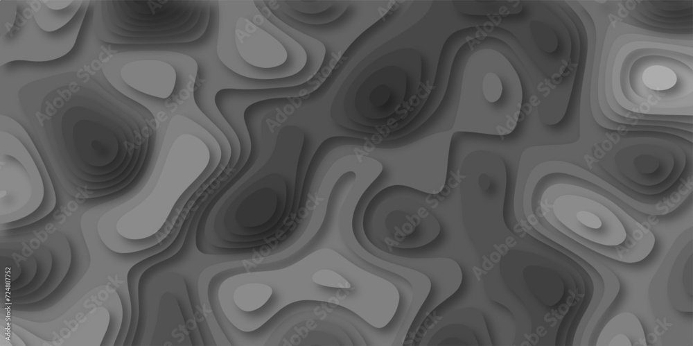 Create Terrain Map 3D Stylized topographic contour map. Geography scheme and terrain ...