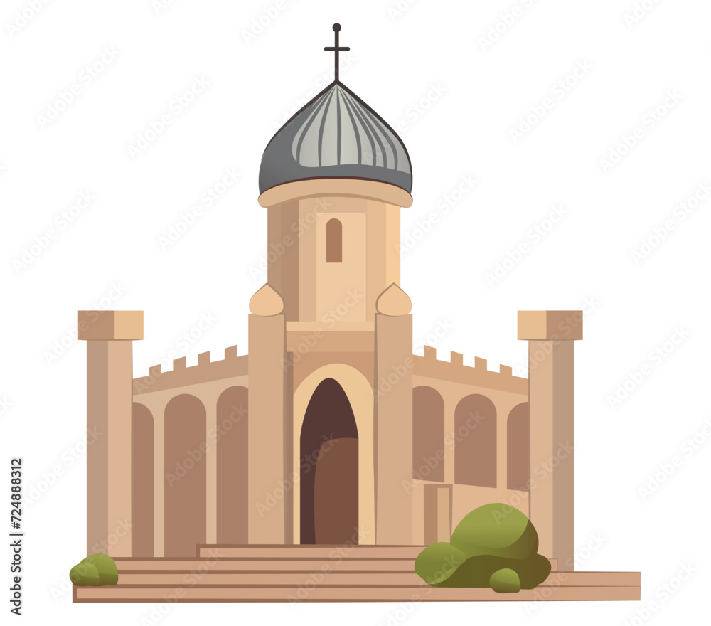 Artichelen isolated element of colorful set. The famous historical landmark combines thoughtful design with a touch of cartoon magic through this exciting illustration. Vector illustration.