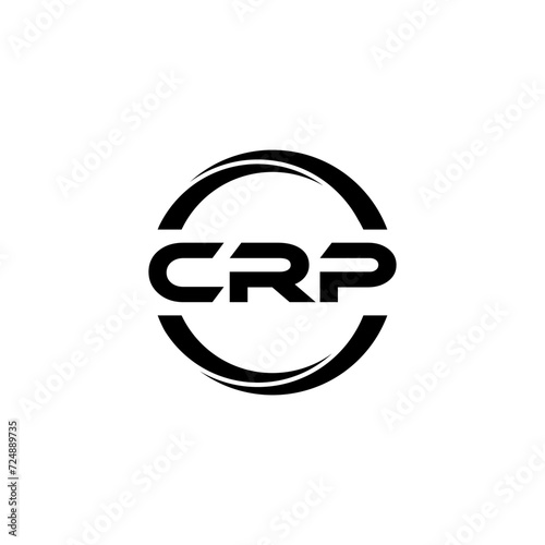 CRP letter logo design with white background in illustrator, cube logo, vector logo, modern alphabet font overlap style. calligraphy designs for logo, Poster, Invitation, etc.