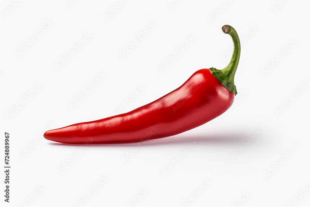 Red hot natural chili pepper clipping path. Fresh red peppers isolated on white background. Fresh organic fruit.
Generation AI