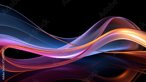 Beautiful abstract multicolored translucent glass background Generation AI