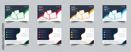 Modern Creative Corporate Post Card Template, Vector Template for Opening Invitation Editable, Professional Business Postcard Design, Event Card Design, Invitation Design, Direct Mail EDDM Template