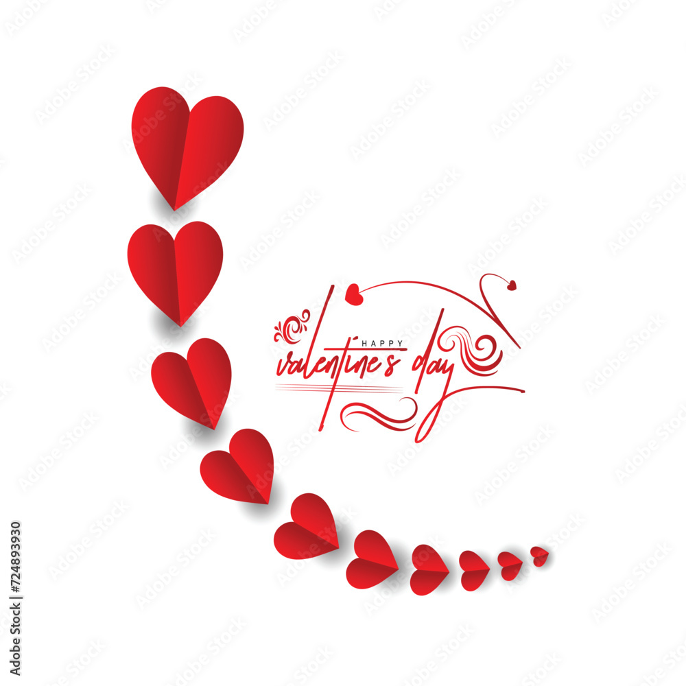 Happy Valentines Day. typography of happy valentines day text. Design Vector . invitation, posters, brochure, banners.