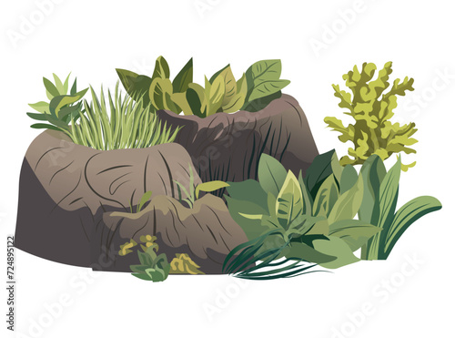 Artichelen tropical plant. Presentation of the natural beauty with this artistic illustration, where a lively jungle plants is brought to life through meticulous design. Vector illustration.