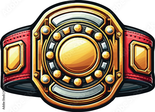 Pattern belt world champion martial arts vector isolated