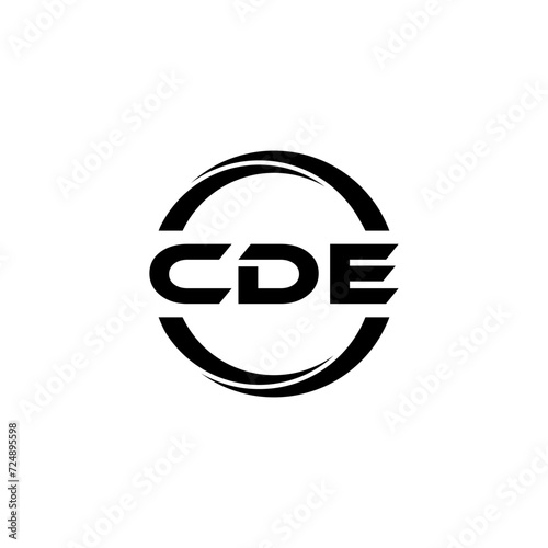 CDE letter logo design with white background in illustrator, cube logo, vector logo, modern alphabet font overlap style. calligraphy designs for logo, Poster, Invitation, etc.