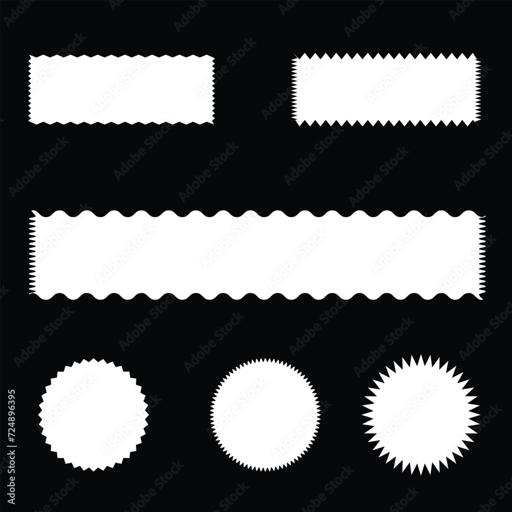 Wavy Edge Rectangle Shapes Icon Set 3 2 Wavy Edge Rectangle Shapes Icon Set 3 2