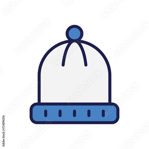 19 winter hat icon with white background vector stock illustration