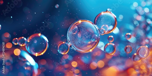 Group of Bubbles Floating in Air