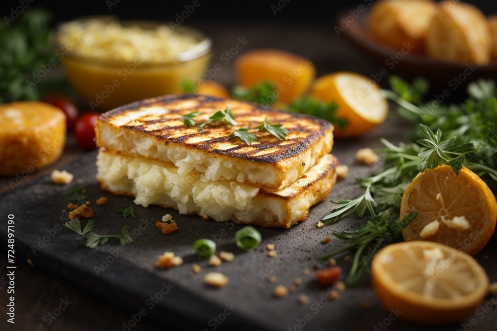 grilled loin cheese (Halloumi)