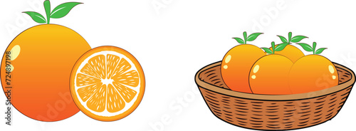 cartoon image of orange fruit