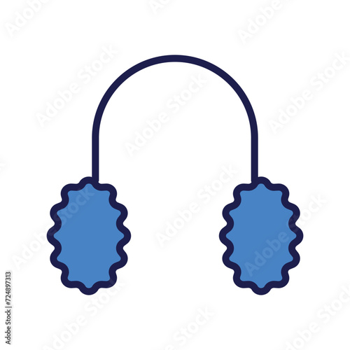 23 earmuffs icon with white background vector stock illustration