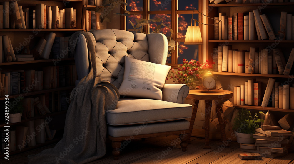 Modern living room with a cozy sofa and elegant decor Modern living room with a cozy sofa and elegant decor