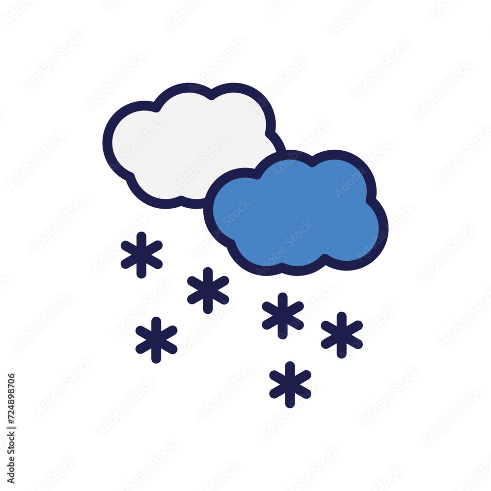 Obraz premium 28 cool weather icon with white background vector stock illustration