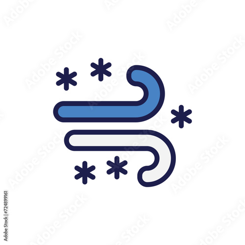 30 cool wind icon with white background vector stock illustration