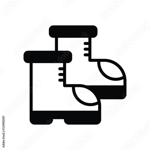 02 boots icon with white background vector stock illustration