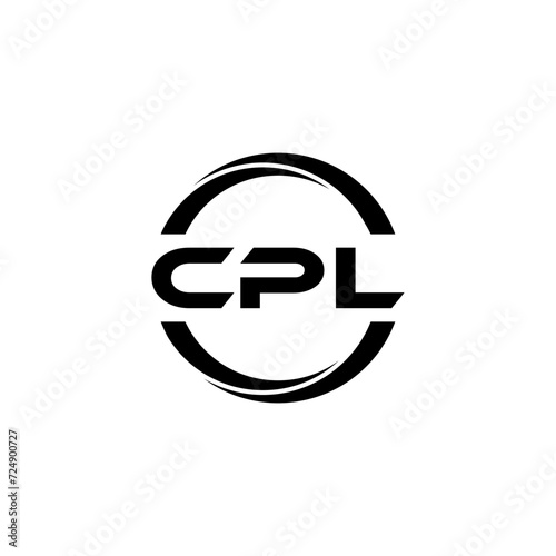 CPL letter logo design with white background in illustrator, cube logo, vector logo, modern alphabet font overlap style. calligraphy designs for logo, Poster, Invitation, etc.