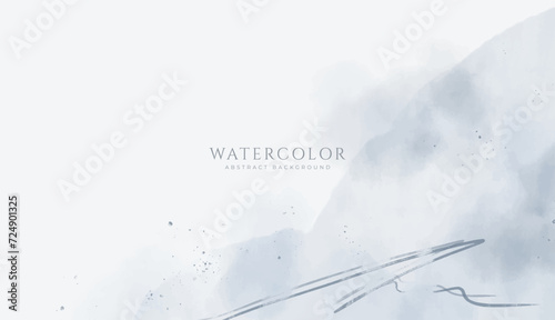 Wallpaper Mural Abstract horizontal watercolor background. Neutral light colored empty space background illustration Torontodigital.ca