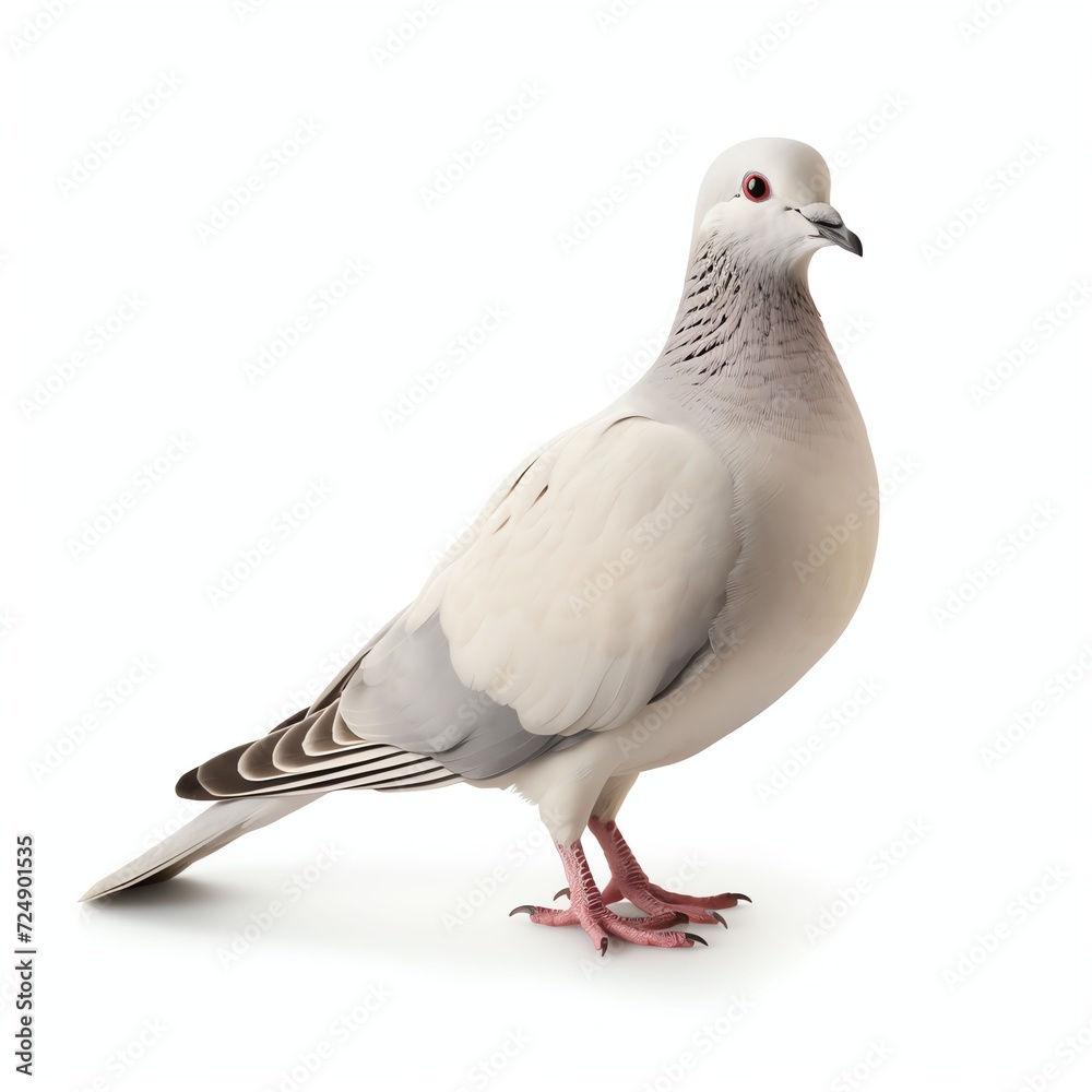 Fototapeta premium a dove, studio light , isolated on white background