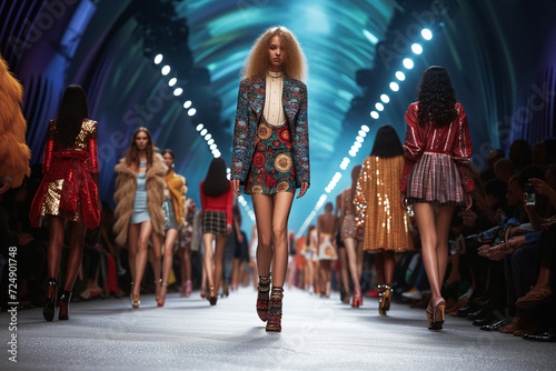 models walking the runway at a fashion show  photo