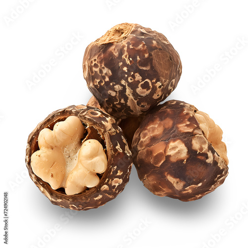 tigernuts isolated on transparent background photo