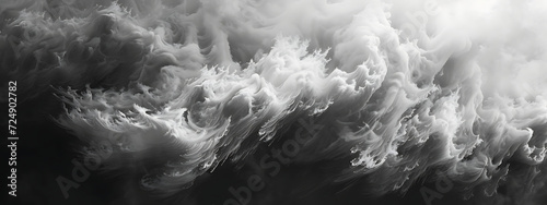 an abstract image with black and white colors in the 