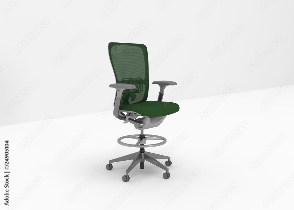 Modern Office Chair 3D Render With White Background Modern Office Chair 3D Render With White Background