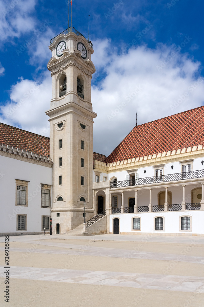 Palace of the Schools in the University of Coimbra (World Heritage Site by UNESCO) in a sunny day.