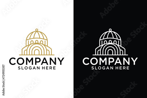 Photo Muslim Learn logo, Islamic Monogram Logo Vector Template illustration