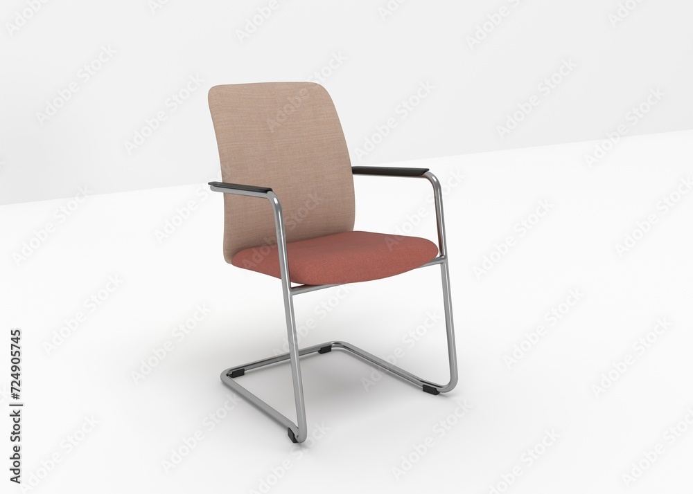 Modern Office Chair 3D Render With White Background Modern Office Chair 3D Render With White Background