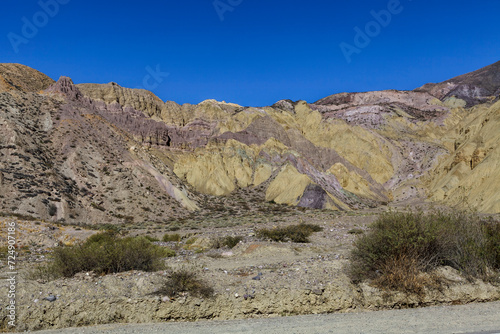 Colorful mountain landscape in Purmamarca, Jujuy, Argentina, South America © jeeweevh