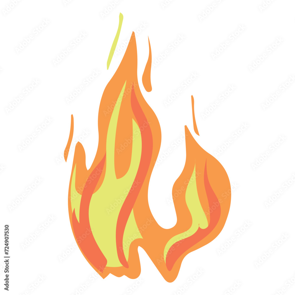 Fire flame vector icon. Fire silhouette illustration. Fire flame vector icon. Fire silhouette illustration.