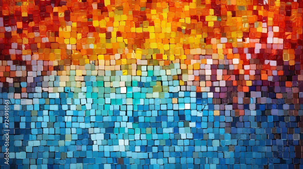 Fototapeta premium Decorative colorful mosaic textured background