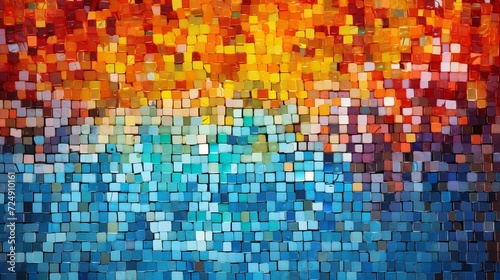Decorative colorful mosaic textured background