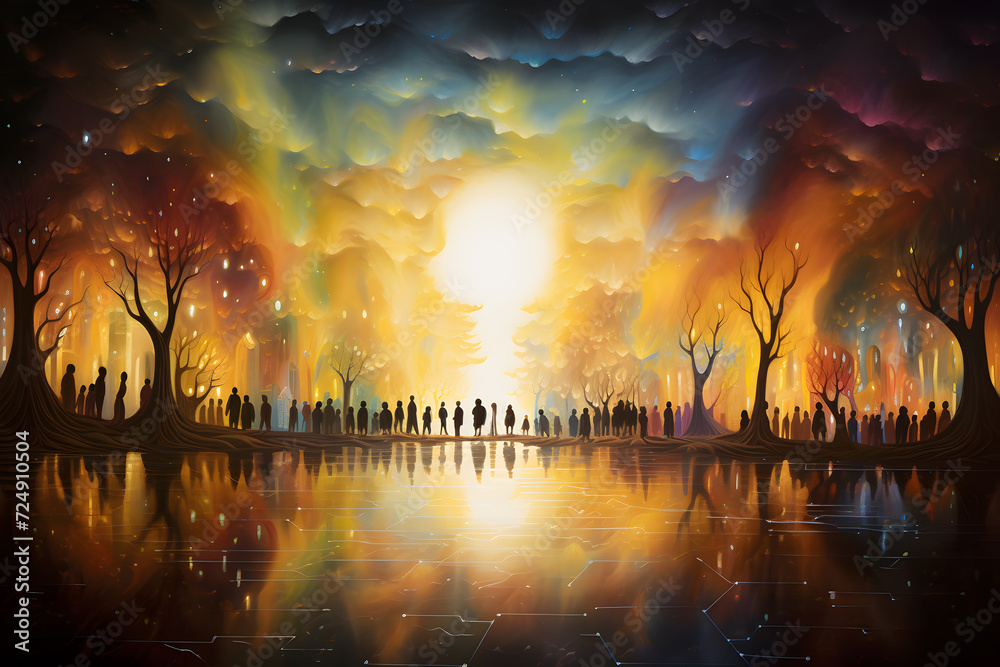 Fototapeta premium Mystical Forest Gathering.
