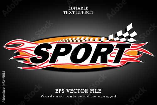 Editable sport text effect
