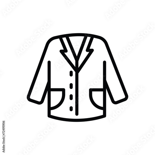 10 coat icon with white background vector stock illustration