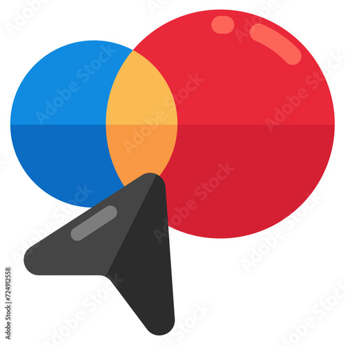 Unique design icon of color selection 