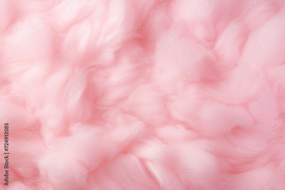 A close-up view of soft pink fluffy fabric showcasing its unique texture, Pink cotton candy background, Candy floss texture, AI Generated